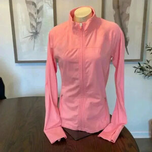 Gap Fit Full Zip Jacket in Neon Peach M